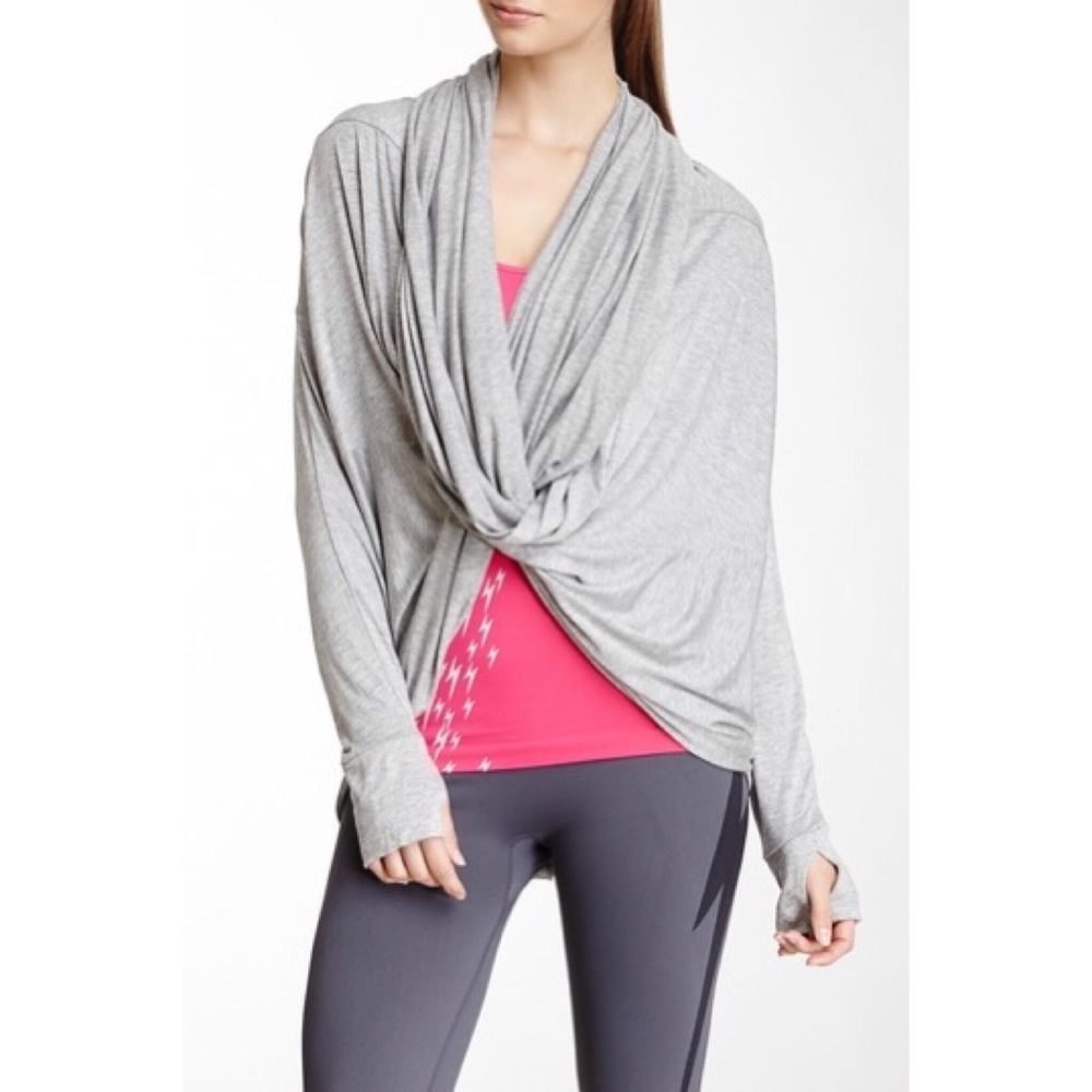 {S} Electric Yoga 5-Way Drape Wrap Light Gray